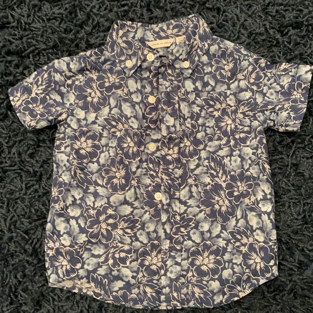 Janie and Jack floral button-up.
